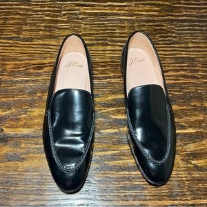 J. Crew Academy Black leather loafers